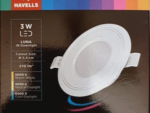 3W PANEL LUNA JB DOWNLIGHT HAVELLS
